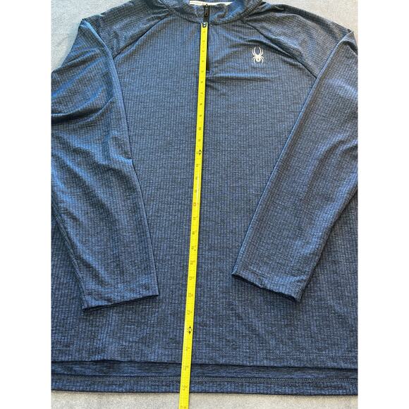 Spyder Shirt Mens XL Long Sleeve 1/4 Zip Pullover Active Blue Active - Picture 3 of 7